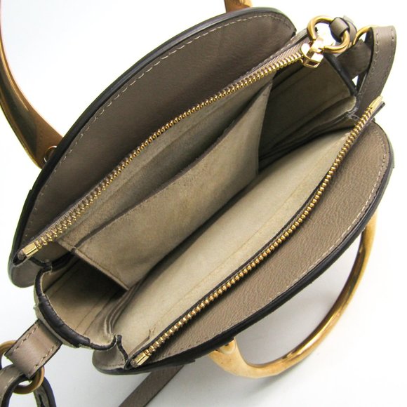Chloé Pixie Round Leather Suede Handbag #N5491H64O - Picture 3 of 10